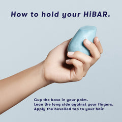 HIBAR Soothe conditioner bar application shows easy usage and long-lasting conditioning.