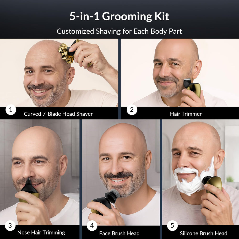 HiBig 5-in-1 grooming kit includes essentials for head, face, and nose