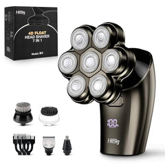 HiBig 7D Arc head shaver front view for a close bald shave
