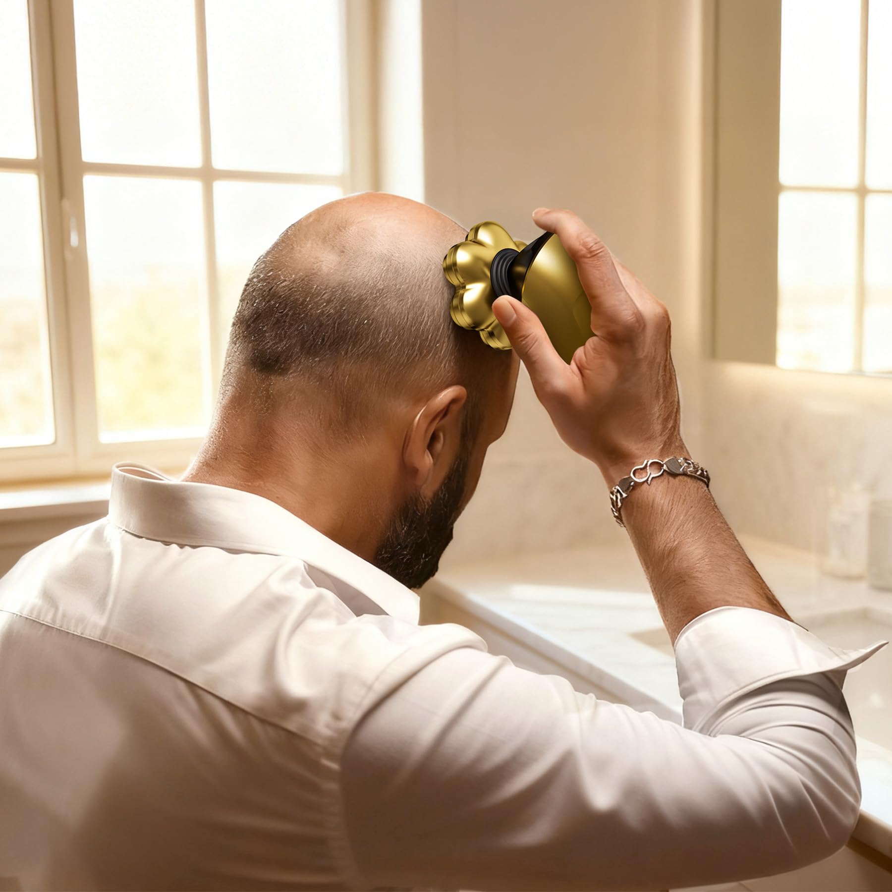 HiBig gold-finish shaver adds a premium look to your grooming routine