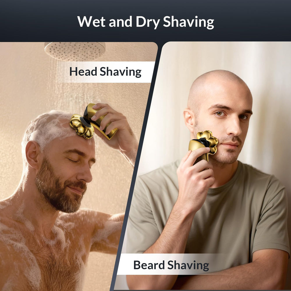 HiBig IPX7 waterproof design enables wet or dry shaving without worry