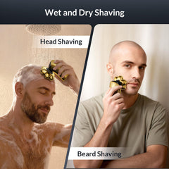 HiBig IPX7 waterproof design enables wet or dry shaving without worry