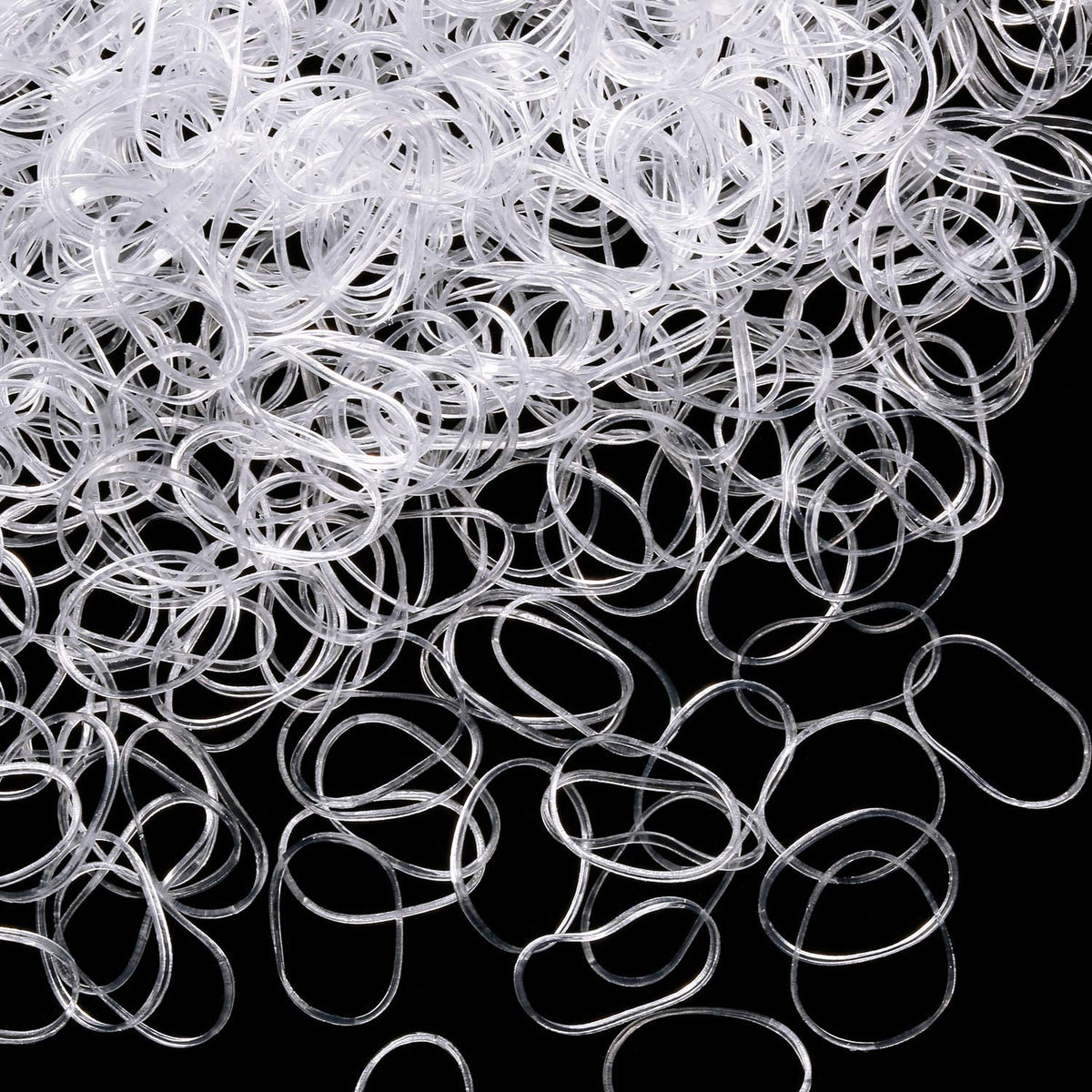 Hicarer 1000 mini clear rubber bands pack for lasting braids