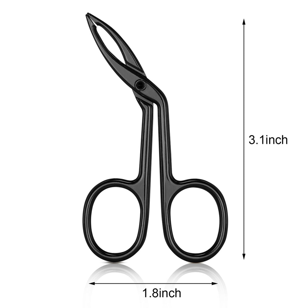 Hicarer eyebrow tweezers with scissor-shaped handles for ergonomic grooming.