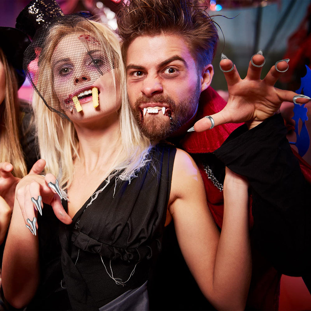 Hicarer gothic claw detail on nails adds dramatic Halloween flair.