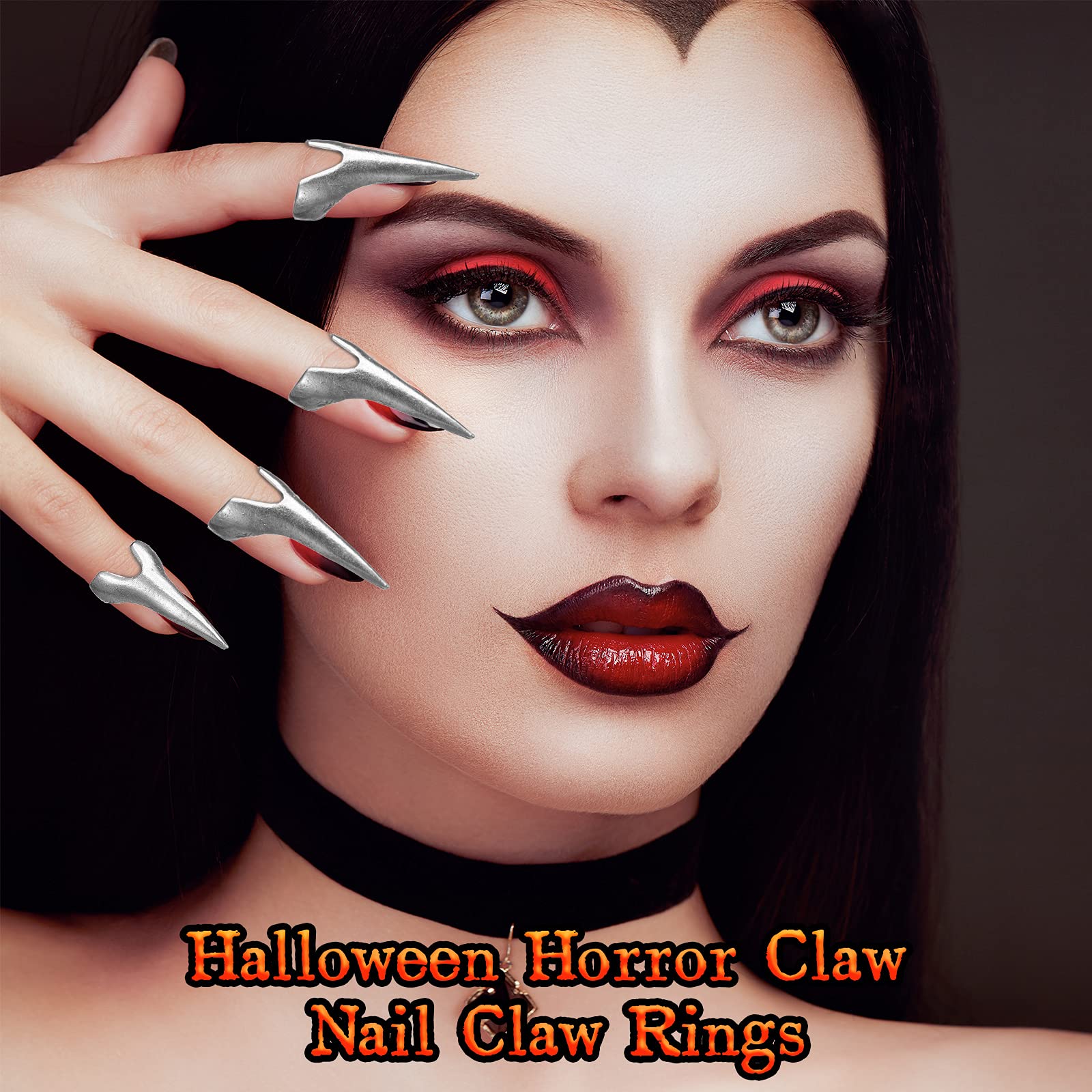 Hicarer Halloween-party claw rings showcase standout costume accents.
