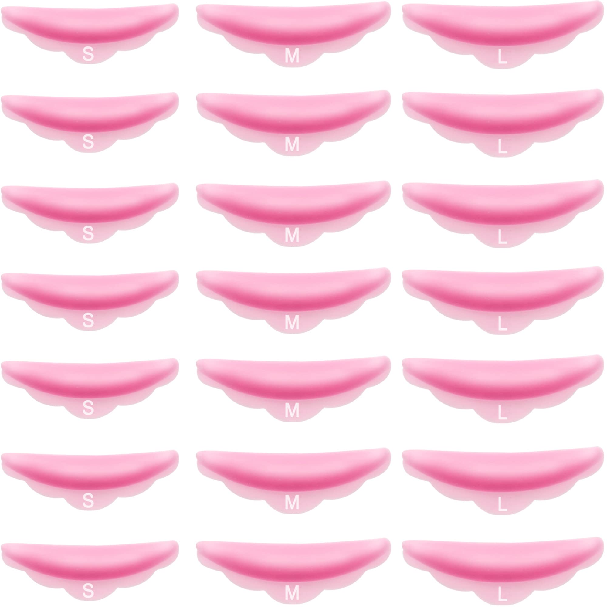 Hicarer lash lift rods with soft silicone pads in pink set for natural-looking lift.