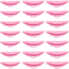 Hicarer lash lift rods with soft silicone pads in pink set for natural-looking lift.