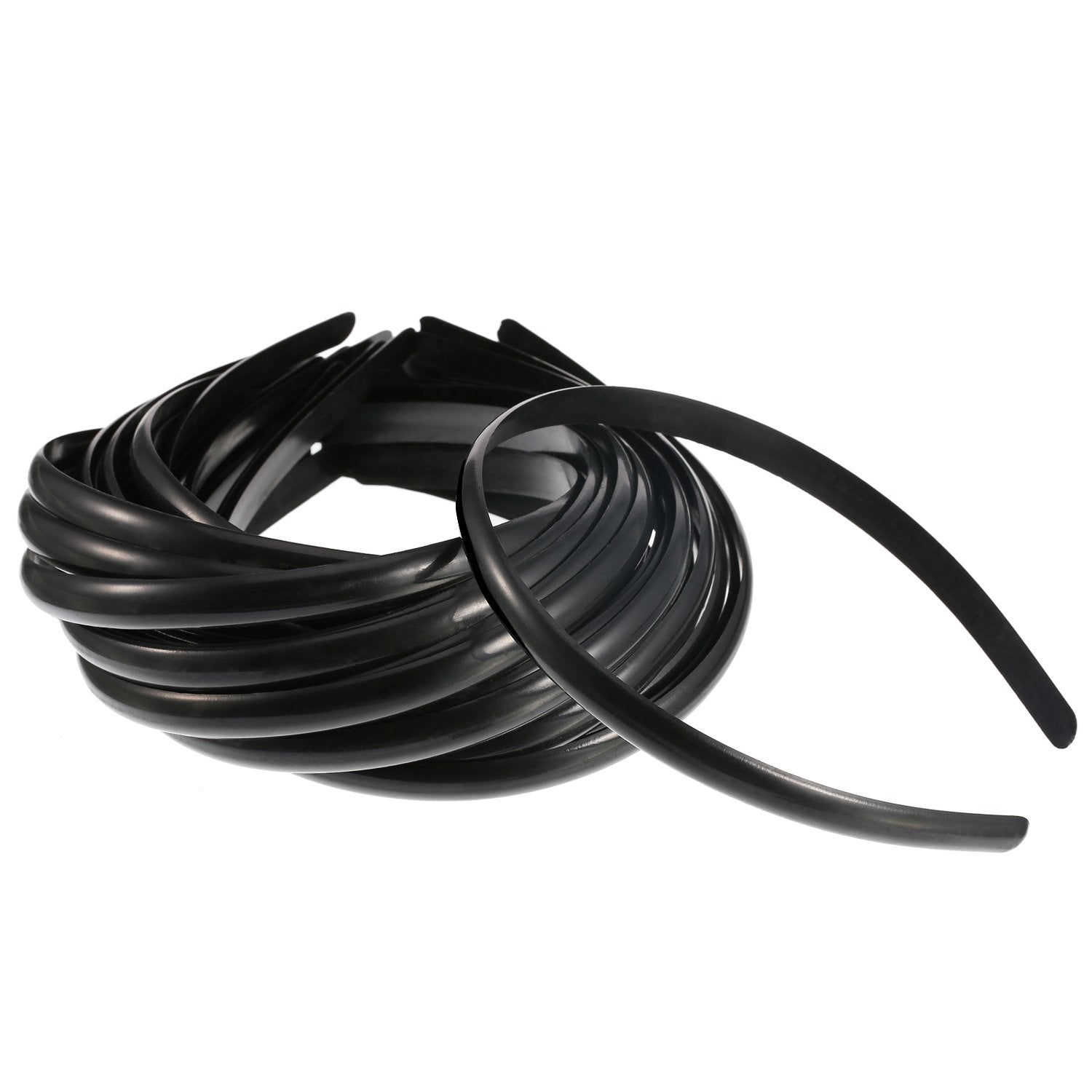 Hicarer plastic hair headband in plain black for everyday use and comfort