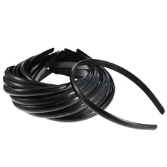 Hicarer plastic hair headband in plain black for everyday use and comfort