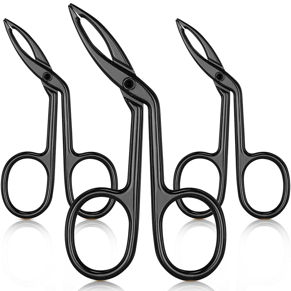 Hicarer three-pack eyebrow tweezers with straight-tip for precise brow shaping.