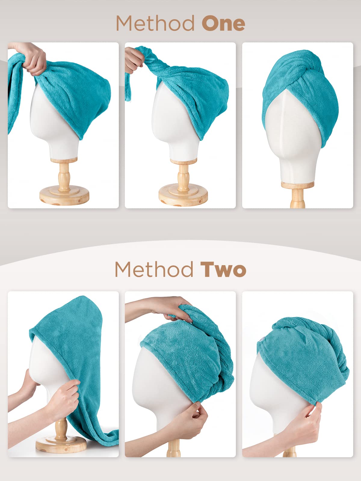 Hicober Hair Towel Wrap Durable Design 10000-Washes proves long-lasting performance.