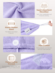 Hicober grey microfiber towel worn as a turban feels soft and lightweight