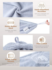 Hicober microfiber hair towel pink pack dries hair quickly with soft, lightweight comfort