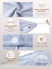 Hicober quick-dry microfiber towel grey for fast gentle post-shower handling