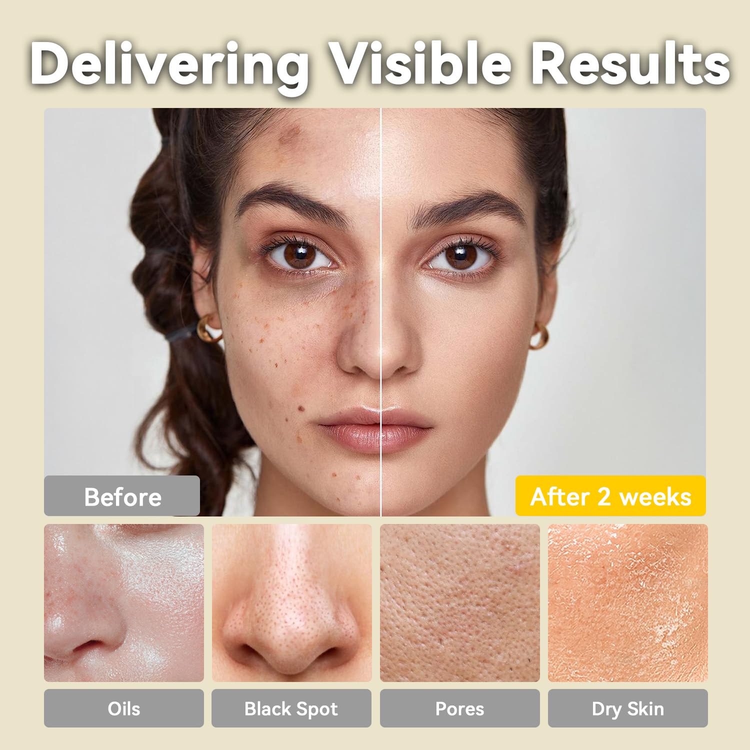 Hicream Dead Sea mud texture close-up for renewed, clearer-looking skin