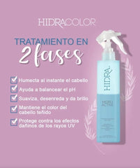 Hidra Hidro Active color-protect formula enhances manageability and longevity.