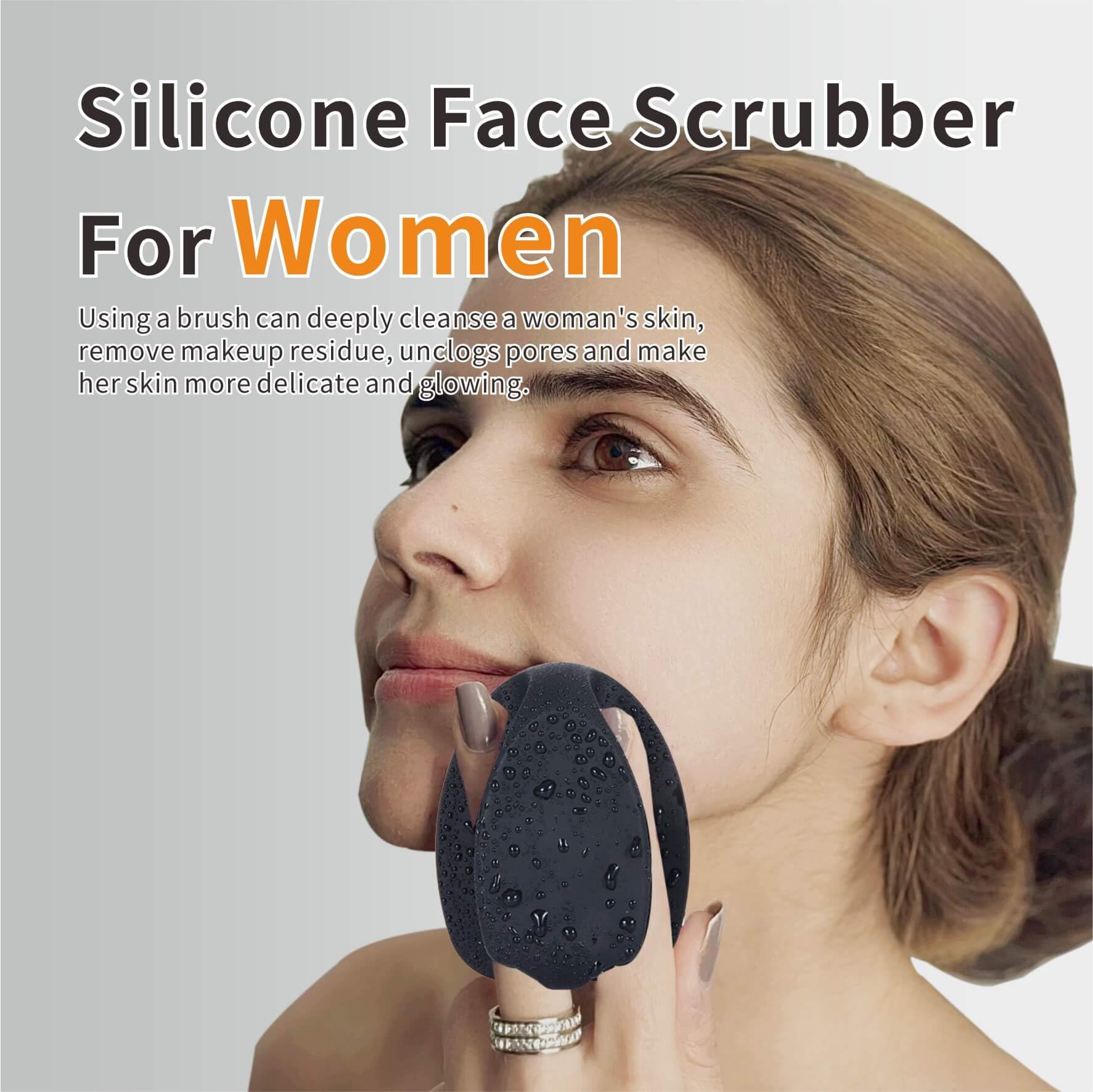 HIEERBUS silicone face scrubber massage action for soothing skin while cleansing