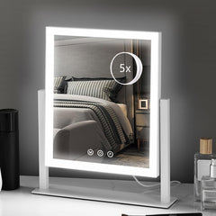 HIEEY lighted makeup mirror front-lit with LEDs for precise makeup lighting
