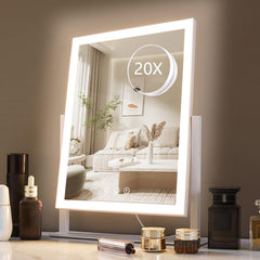 HIEEY lighted makeup mirror front view for precise makeup.