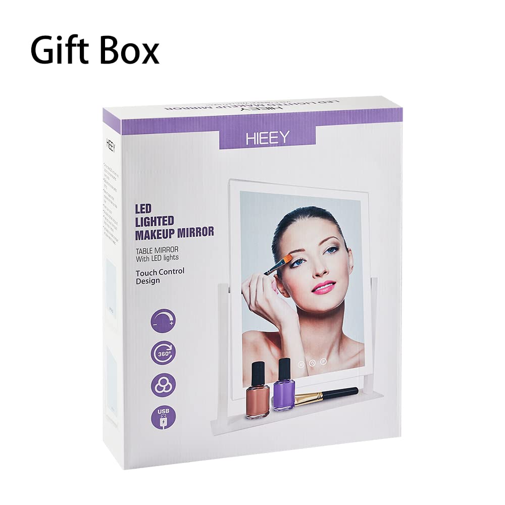 HIEEY vanity mirror with gift box packaging.