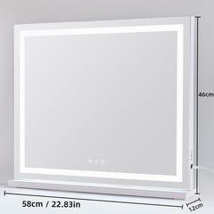 HIEEY lighted makeup mirror LED illumination highlighting four-sided lights