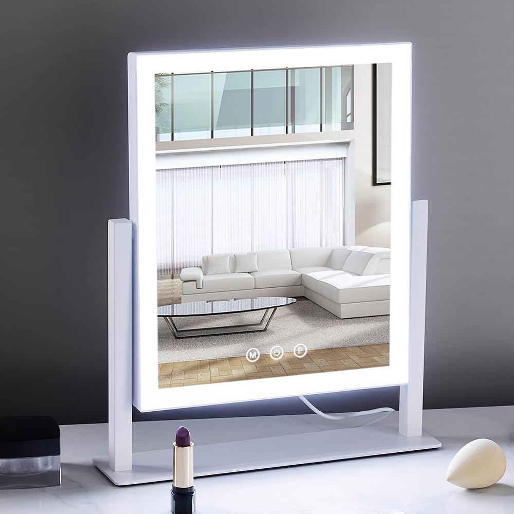 HIEEY mirror with sensor touch controls for easy brightness and color changes