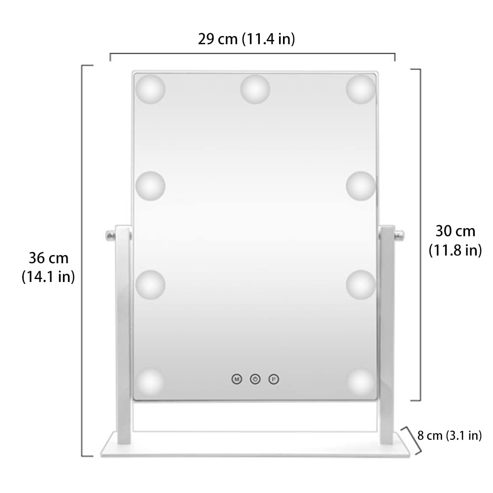 HIEEY vanity mirror sensor control enables quick on off and brightness adjustments.