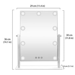 HIEEY vanity mirror sensor control enables quick on off and brightness adjustments.