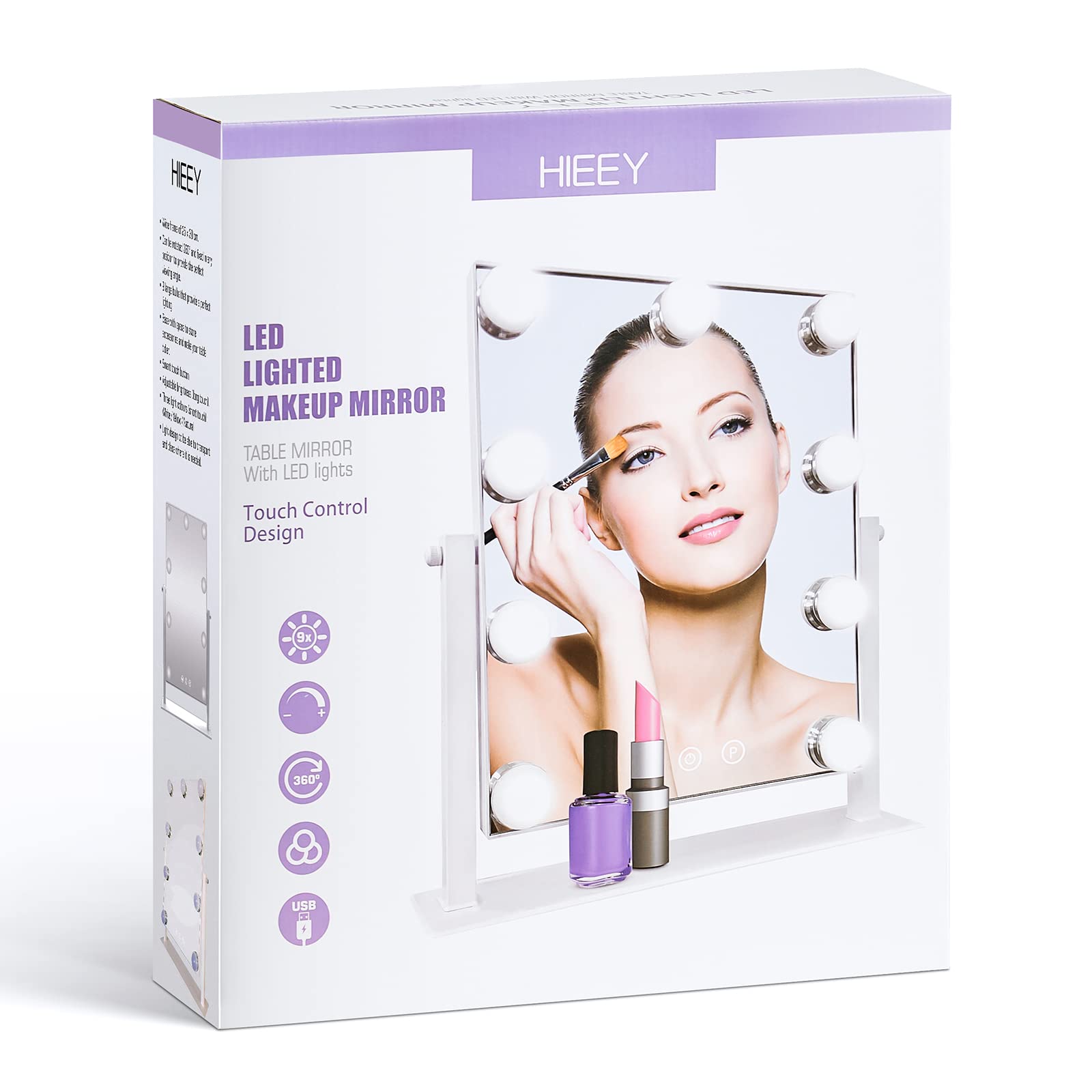 HIEEY white frame vanity mirror combines style with sturdy, scratch-resistant metal.