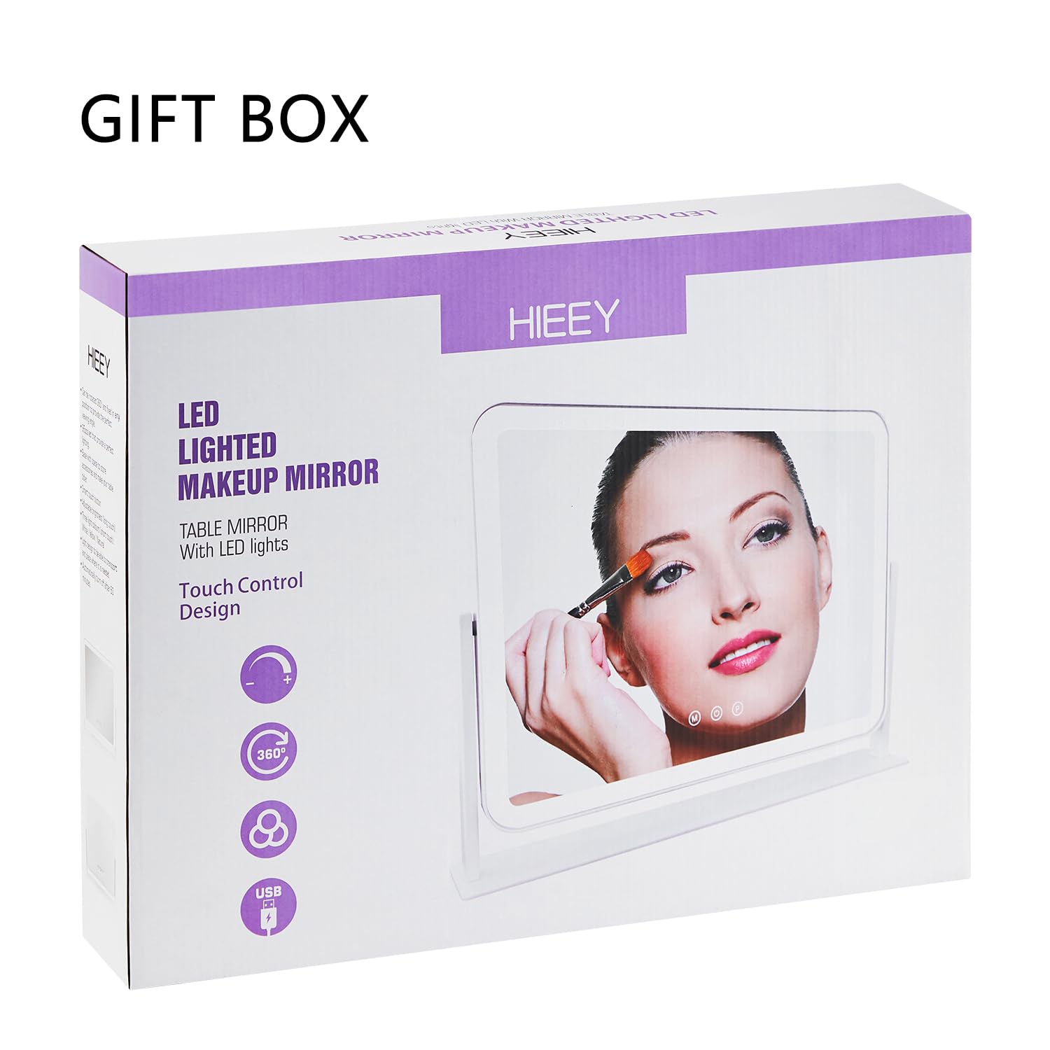 HIEEY vanity mirror with lights comes in a gift box ideal for gifting.
