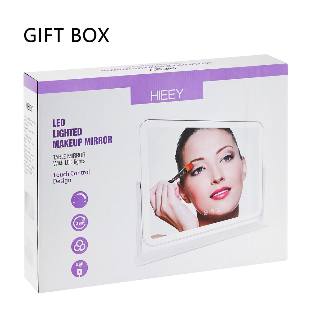 HIEEY vanity mirror with lights comes in a gift box ideal for gifting.