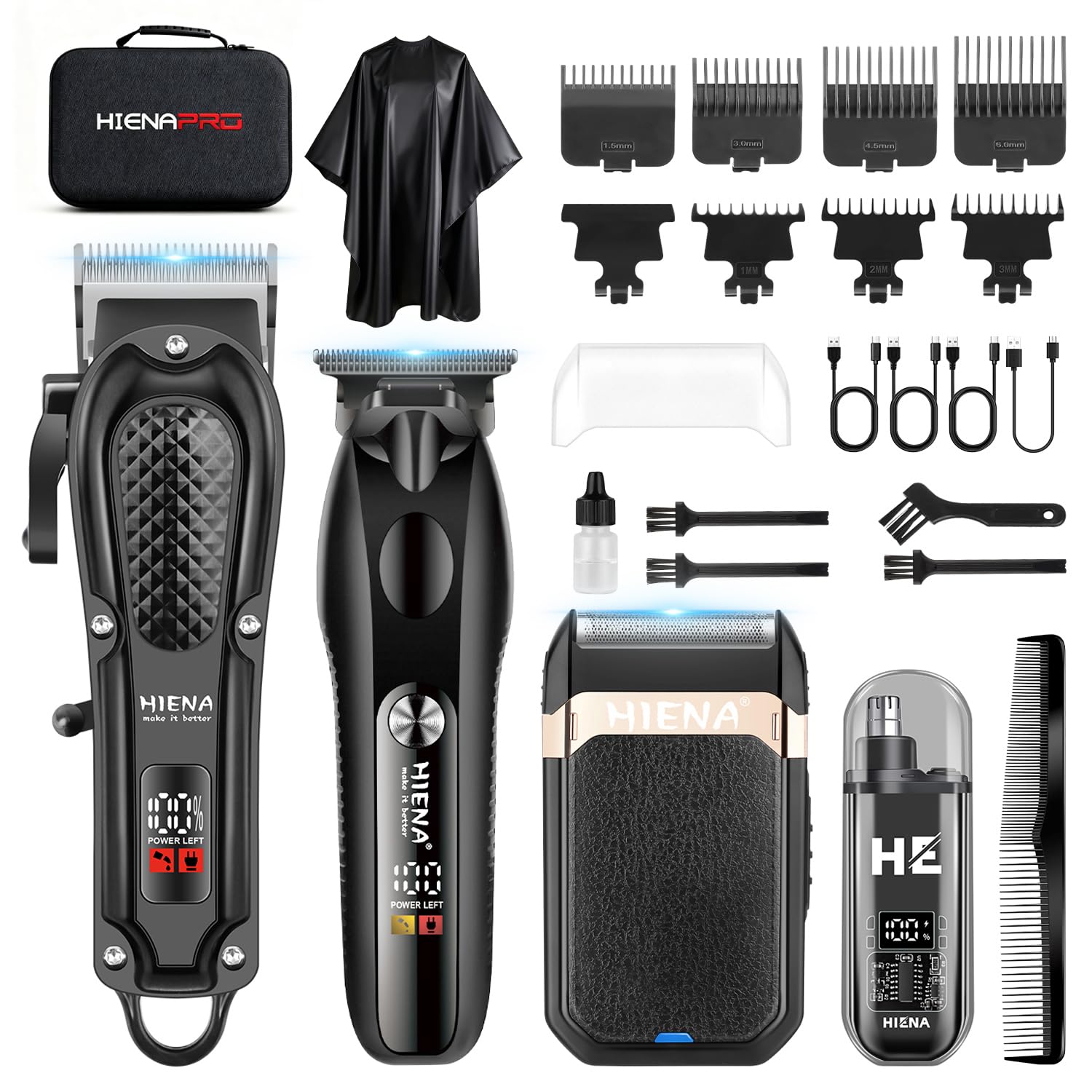 HIENA PRO hair clipper large cutting head for precise professional cuts at home