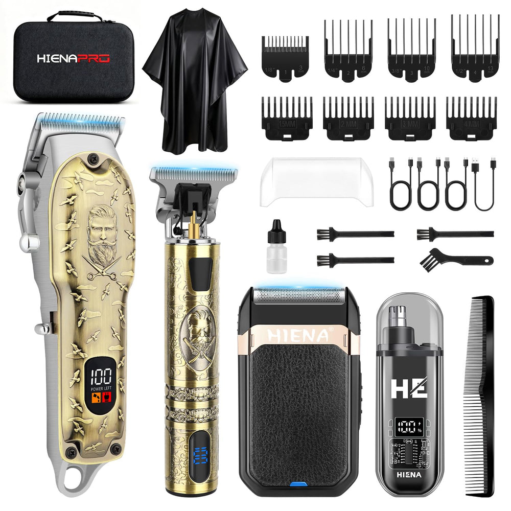 HIENA PRO hair clippers kit main view for professional at-home grooming