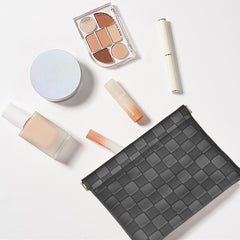 HIGH FIT Leather Pocket Cosmetic Bag doubles as a travel organizer.