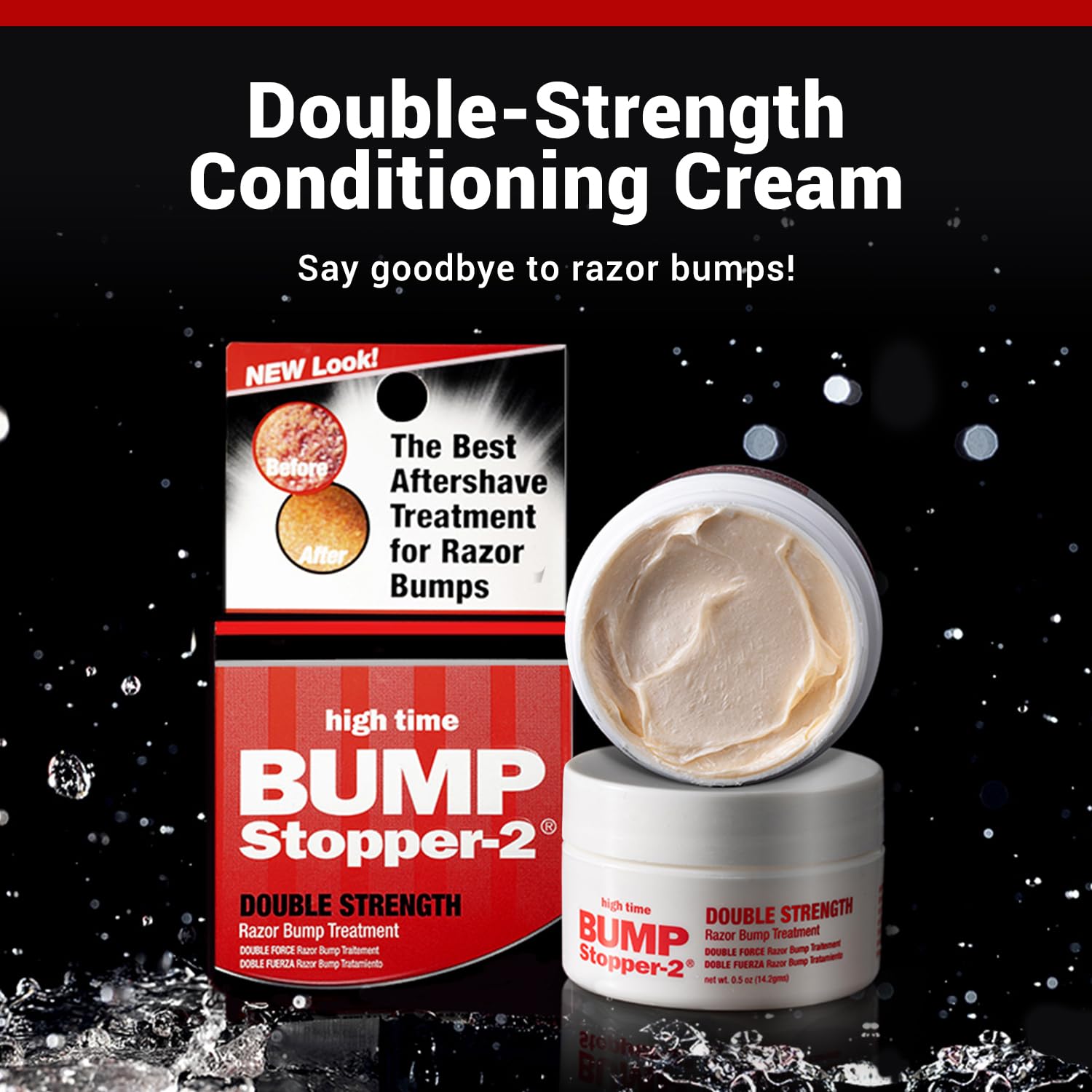 High Time Bump Stopper 2 application on skin showing soothing relief after shave.