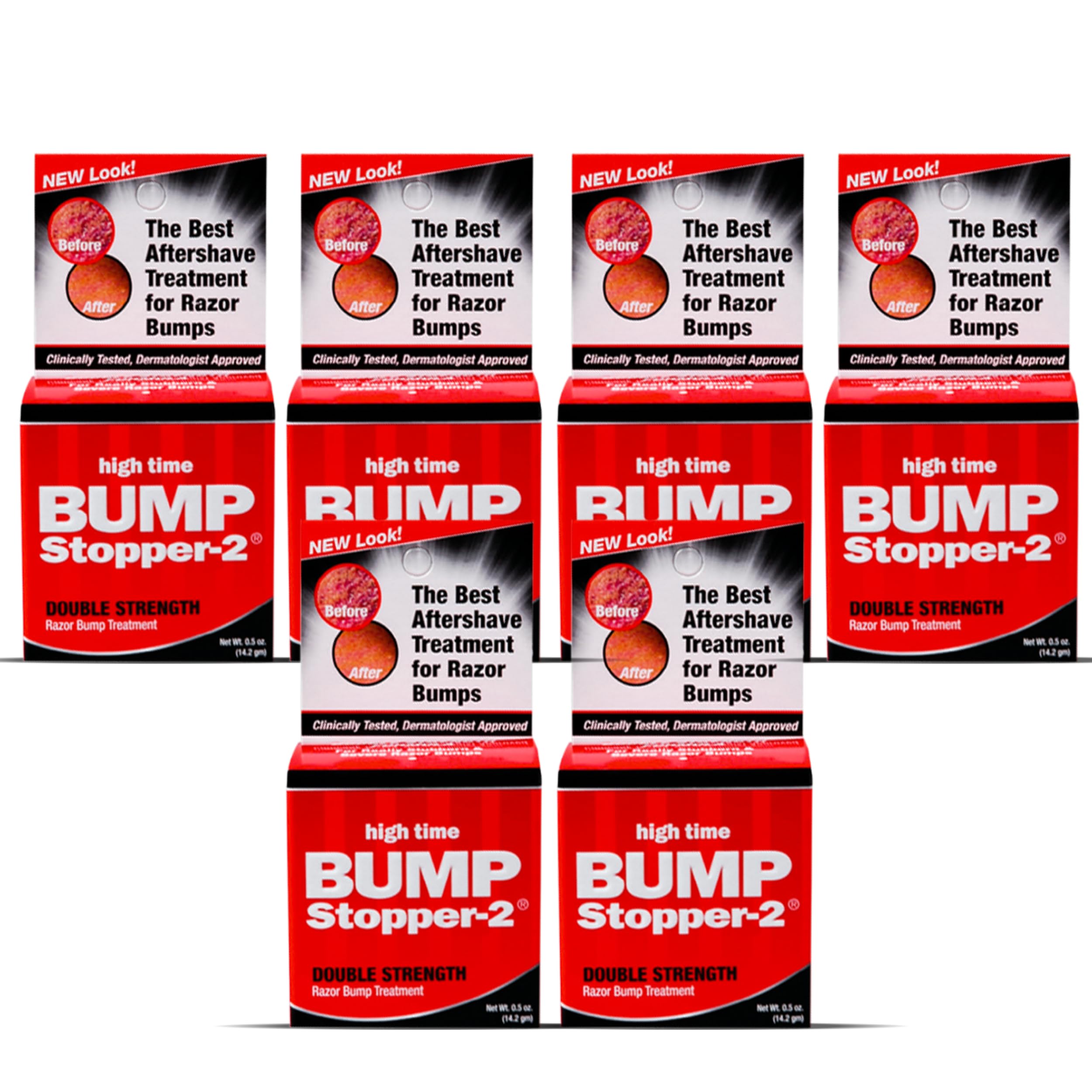 High Time Bump Stopper 2 bottle closeup highlighting double-strength razor bump relief.