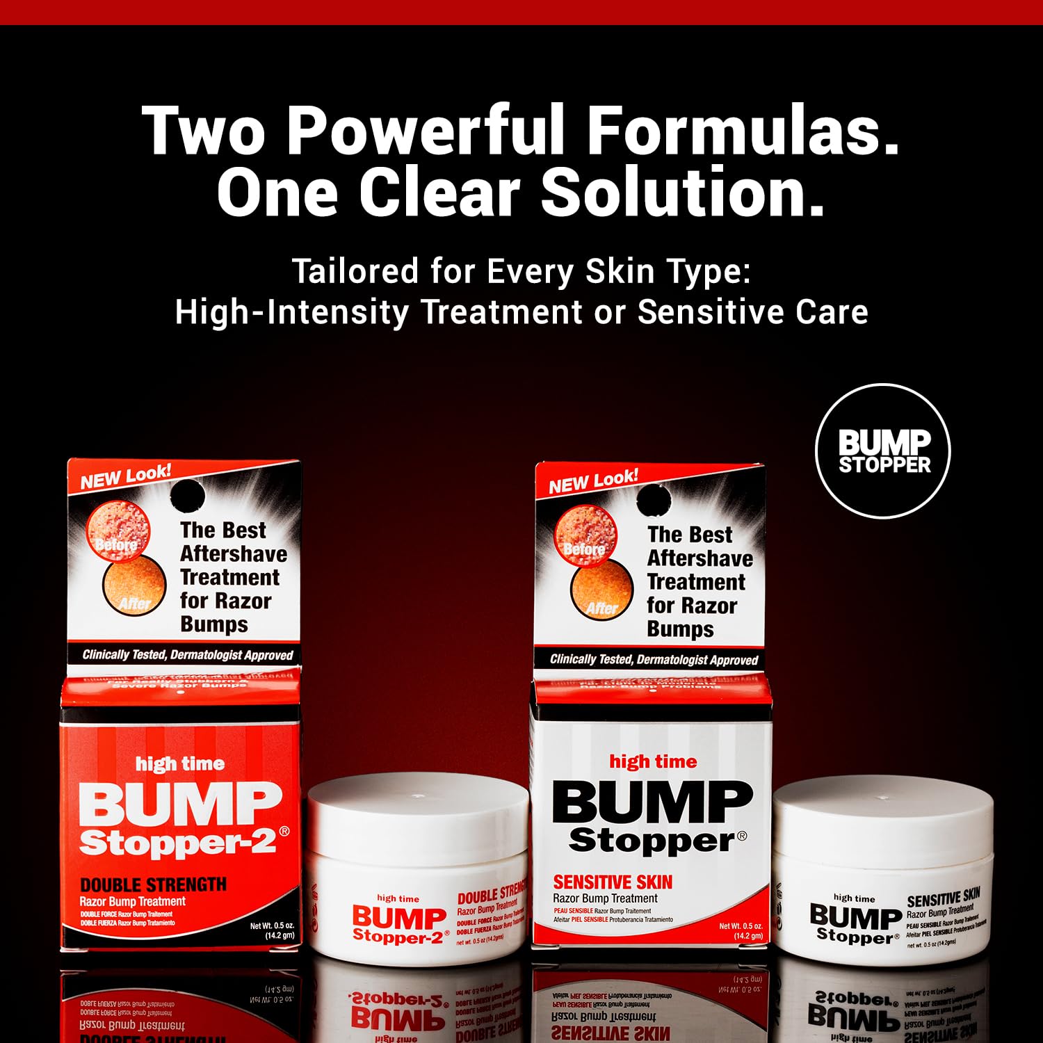 High Time Bump Stopper 2 alongside razor kit for post-shave comfort.