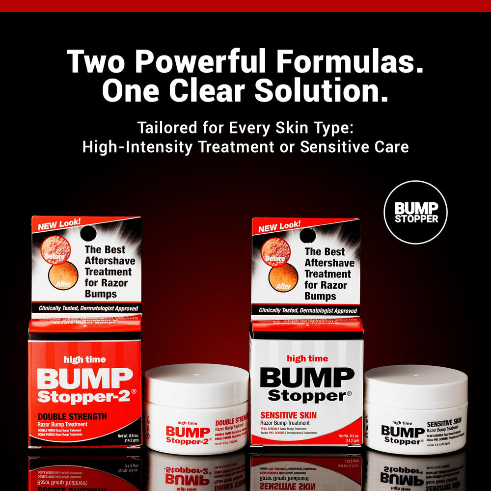 High Time Bump Stopper 2 alongside razor kit for post-shave comfort.