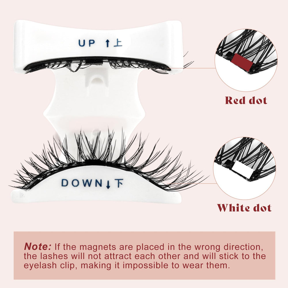 Higu clace magnetic lash box with mirror for travel touchups