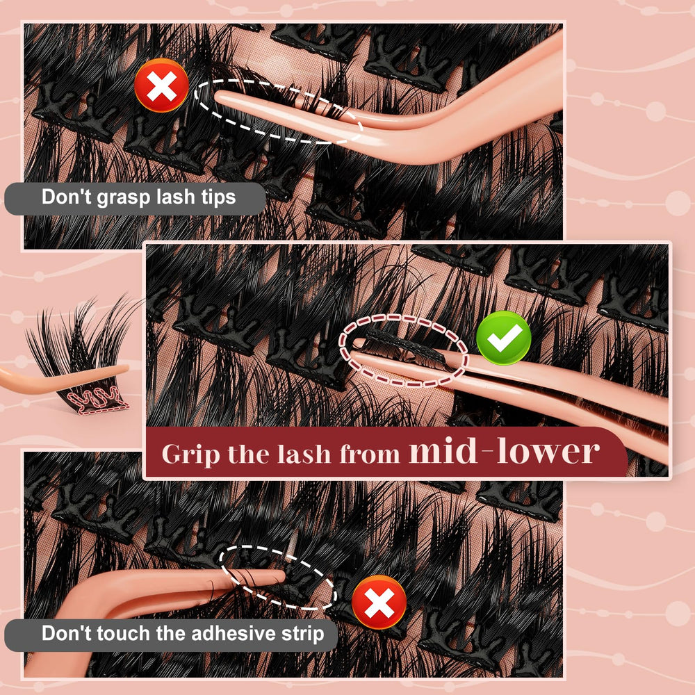 Higu Clace waterproof lash clusters stay put during activities and humid days.