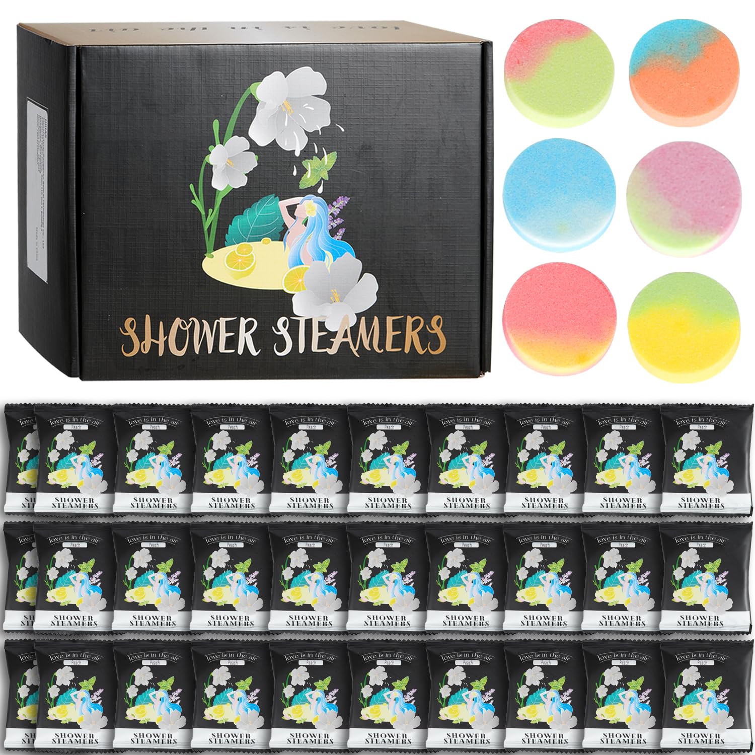 HiHas freesia shower steamer—soft floral notes for a luxurious home spa moment.