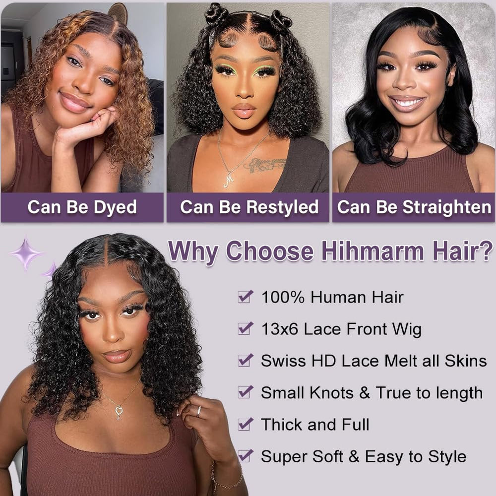 Hihmarm natural color 14-inch wig for a seamless ready-to-wear look.