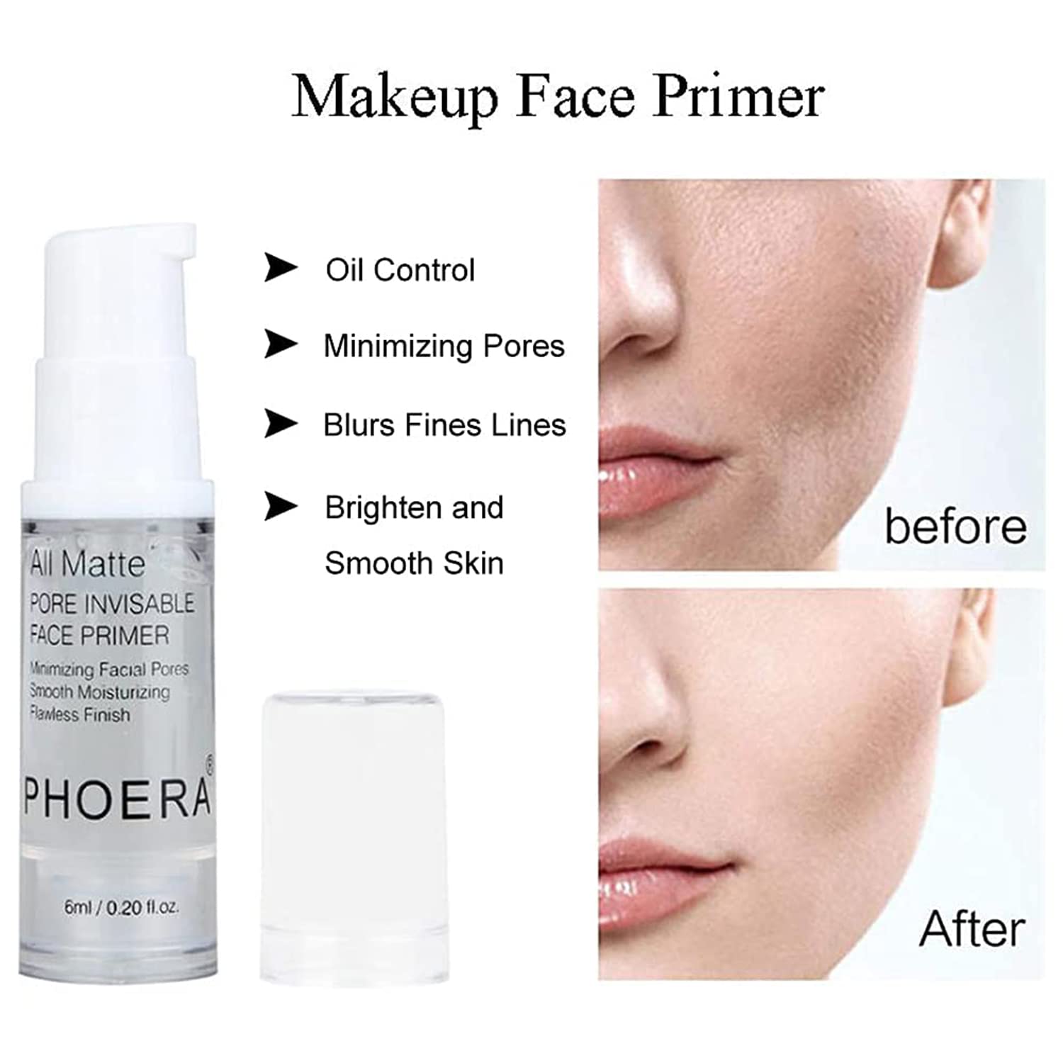 Hilareco PHOERA hydrating base primer bottle creates a smooth canvas before applying makeup