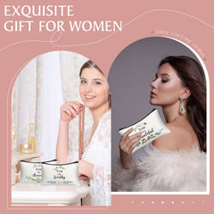 Hillban makeup bag size 9x5 inches fits brushes, lipstick and more.