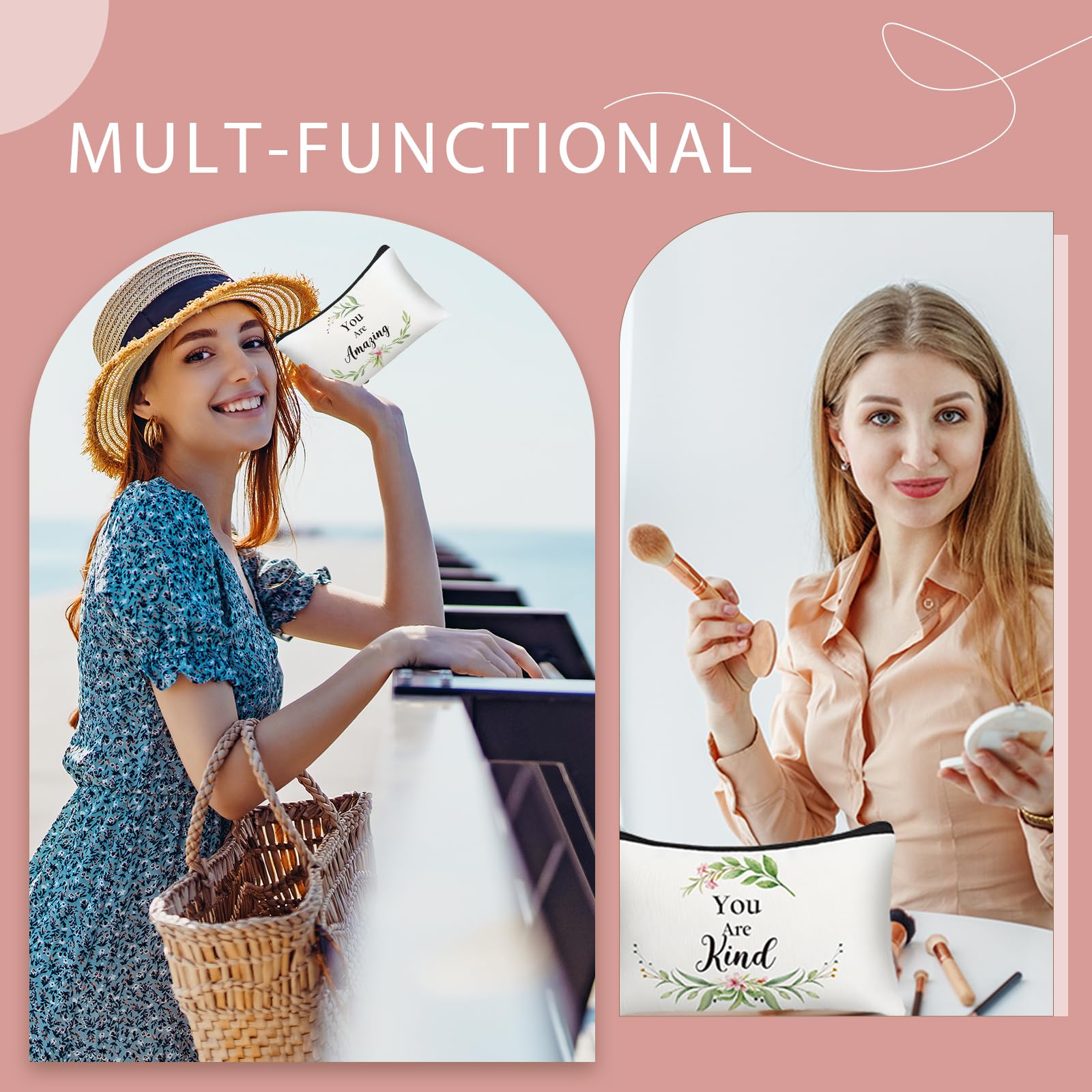 Hillban multi-pattern cosmetic pouches ideal for travel and gifting.
