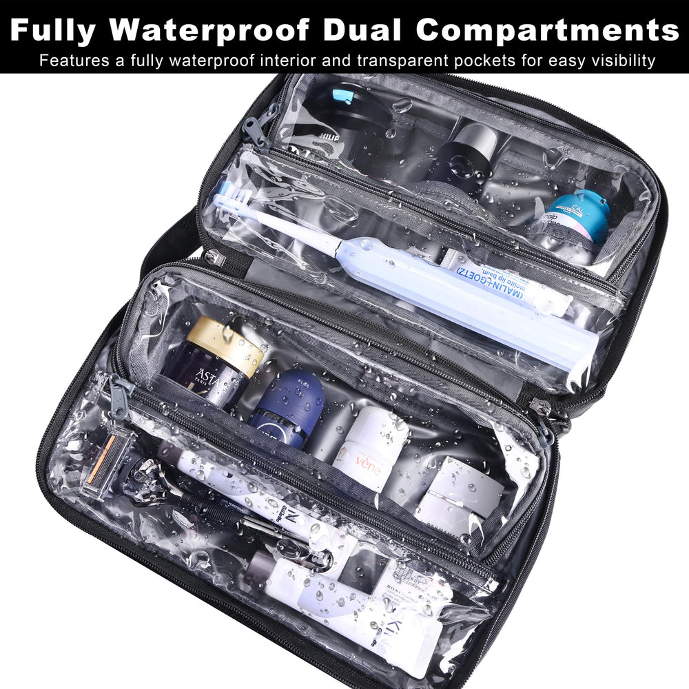 HILOMON Toiletry Bag spacious compartments reveal room for full-size essentials