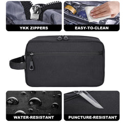 HILOMON Toiletry Bag YKK zipper closeup emphasizes durable, smooth operation