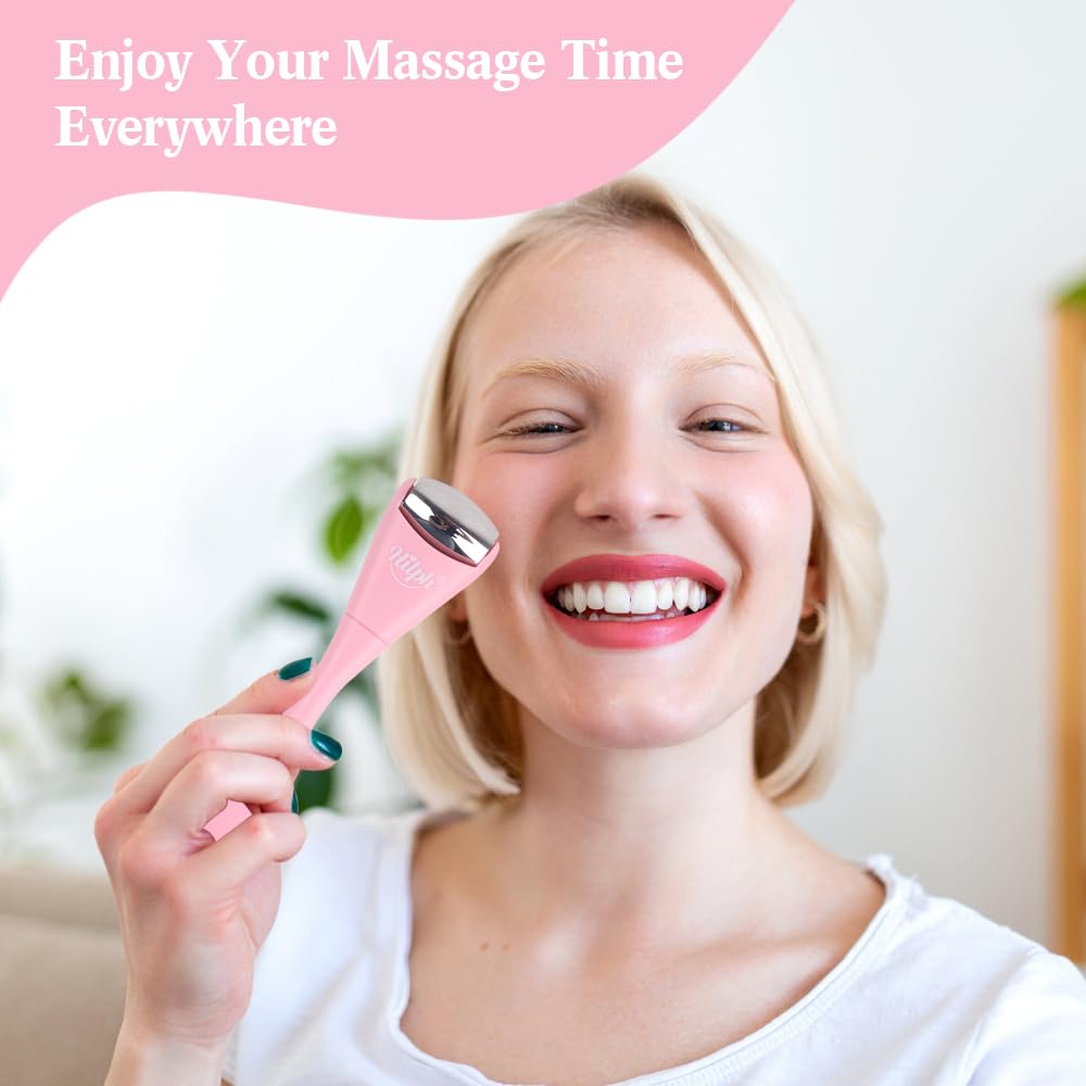 Hilph 2-pack mini ice-roller pink pack offers versatile skincare options.