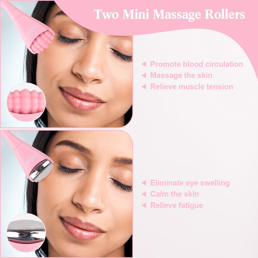 Hilph mini ice roller targets under-eye area to help relieve puffiness.